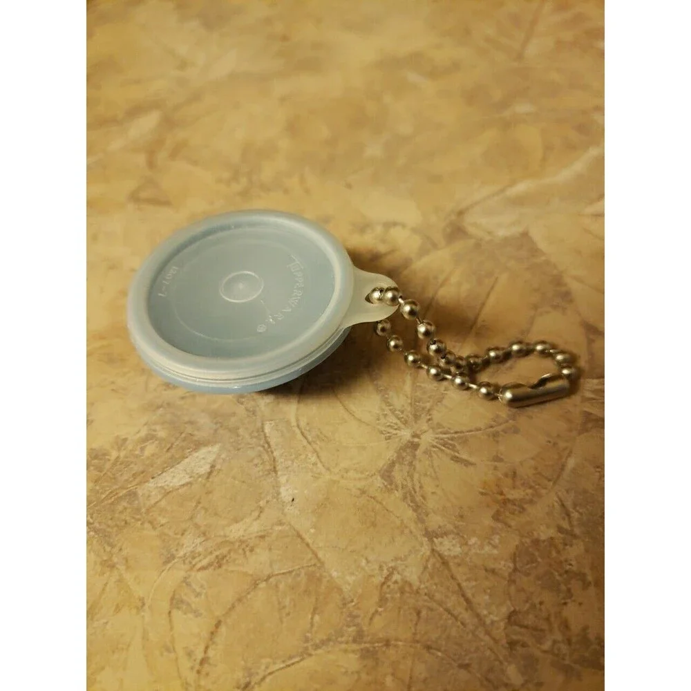 Vintage Tupperware Keychain Bowl with Lid Seal Blue c1970s Nice Condition USA